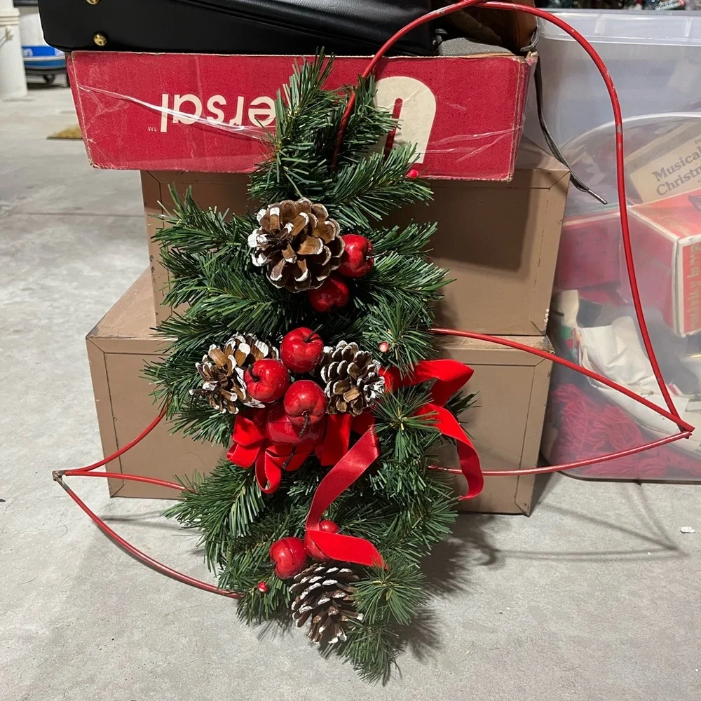 Holiday Bell Wreath with Red and Green Accents